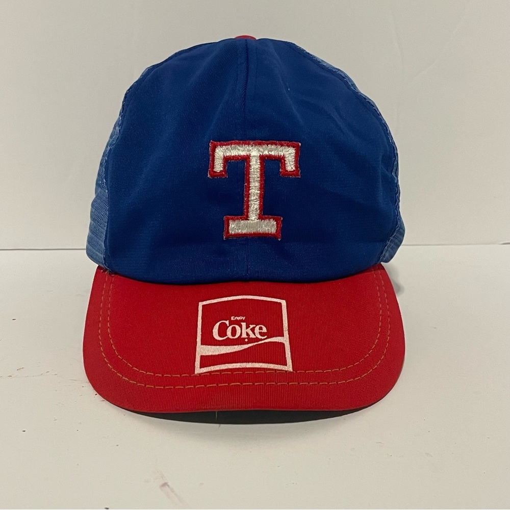 Texas Rangers Trucker Snapback Hat Coca Cola Enjoy Coke Patch MLB ANNCO Cap